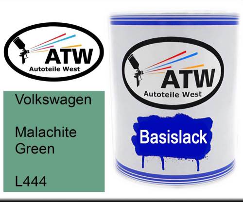 Volkswagen, Malachite Green, L444: 1L Lackdose, von ATW Autoteile West.